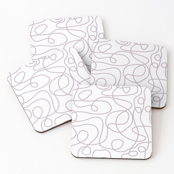 Item preview, Doodle Line Art Pattern | Mauve on White designed and sold by itsjensworld.