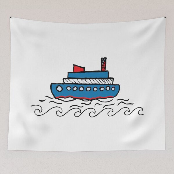 Item preview, Ferry boat - Ocean waves designed and sold by kamilu.