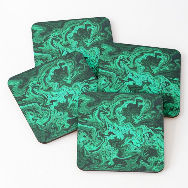 Item preview, Abstract Pattern Holographic Distorted Liquid Oil Waves Green Black designed and sold by InvestingRoad.