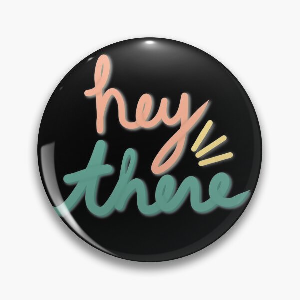 Item preview, Hey there pink blue and yellow lettering  designed and sold by Shus-arts.