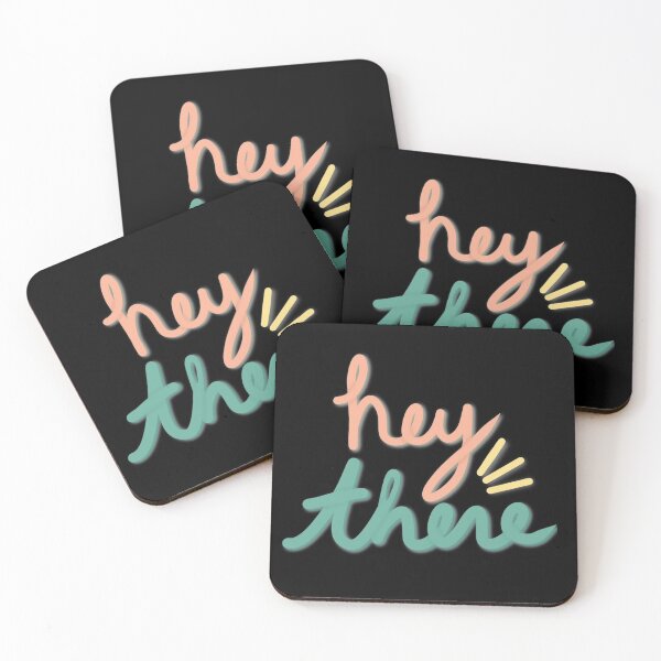 Item preview, Hey there pink blue and yellow lettering  designed and sold by Shus-arts.