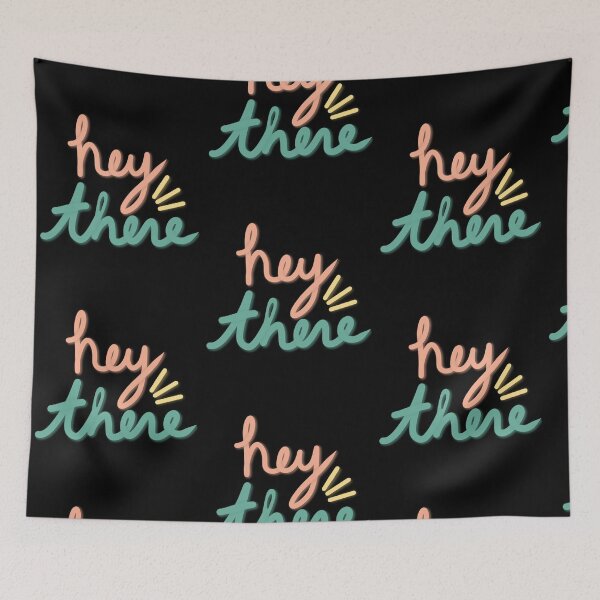 Item preview, Hey there pink blue and yellow lettering  designed and sold by Shus-arts.