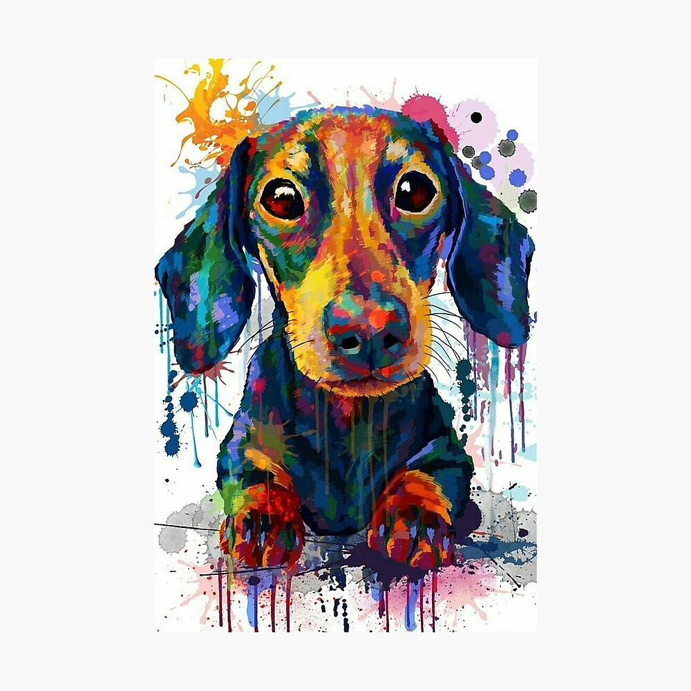 Metal Wall Decor Metal Dog Art Dachshund Art Geometric Design Metal Wall Art 