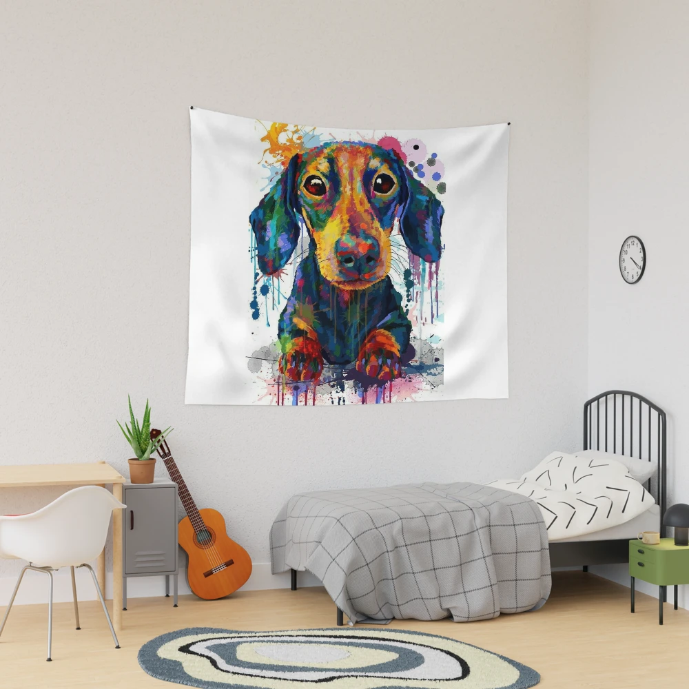 Sausage dog wall outlet art