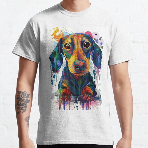 Art de chien teckel T-shirt classique