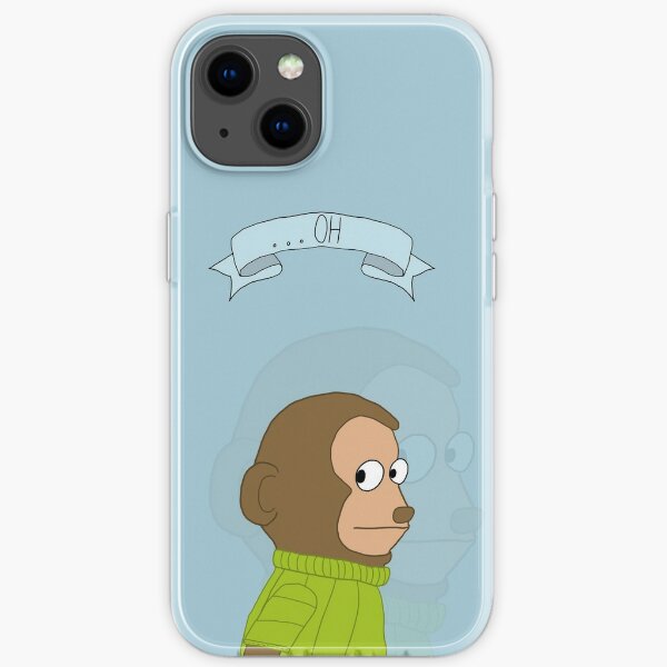 looking away monkey iPhone Soft Case