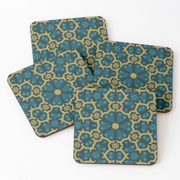 Item preview, Royal Teal Flowered Pattern designed and sold by Oliverhitchen.