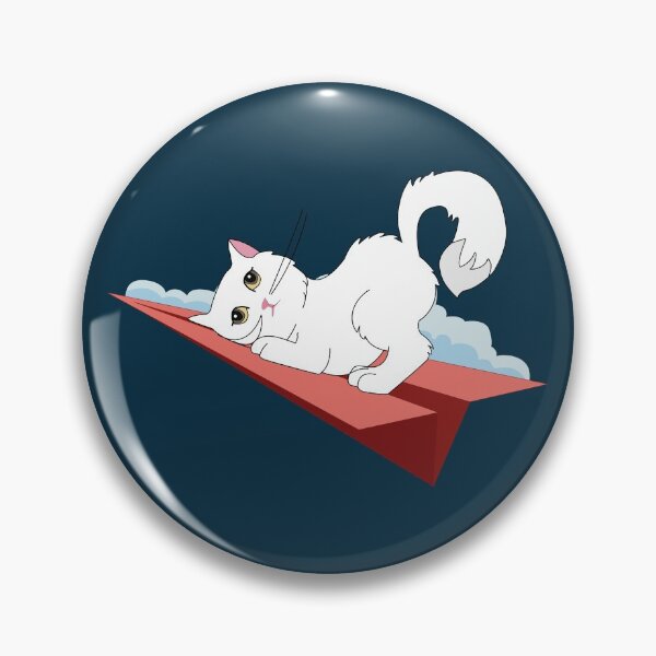 Item preview, Cute white cat flying on a red paper airplane designed and sold by SGS-.
