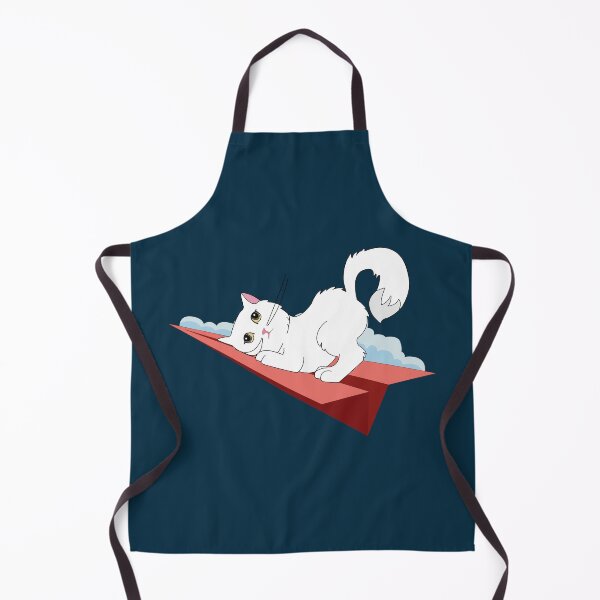 Item preview, Cute white cat flying on a red paper airplane designed and sold by SGS-.
