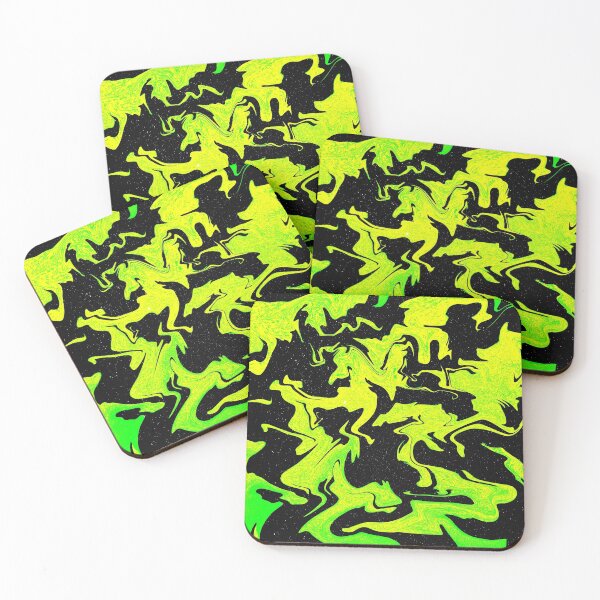 Item preview, Abstract Pattern Holographic Distorted Liquid Oil Waves Green Black designed and sold by InvestingRoad.