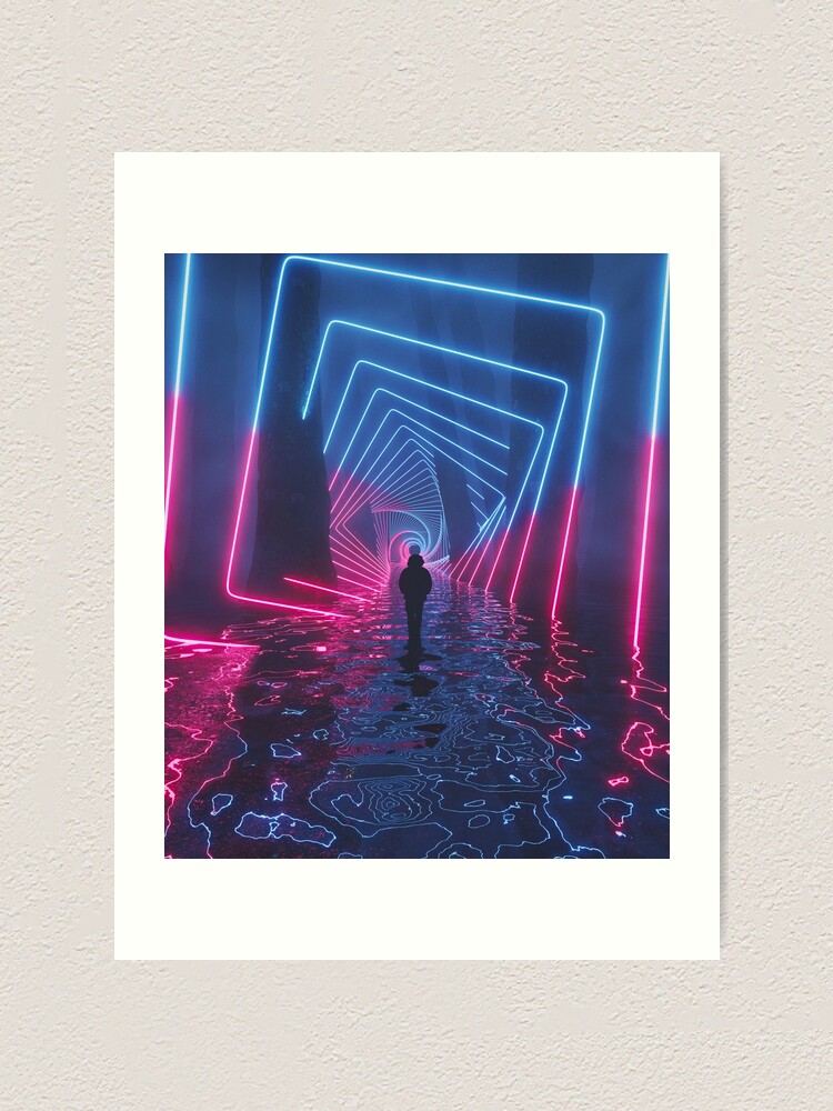 Thumbnail 1 of 3, Art Print, Sublime Projection designed and sold by 3devansh.