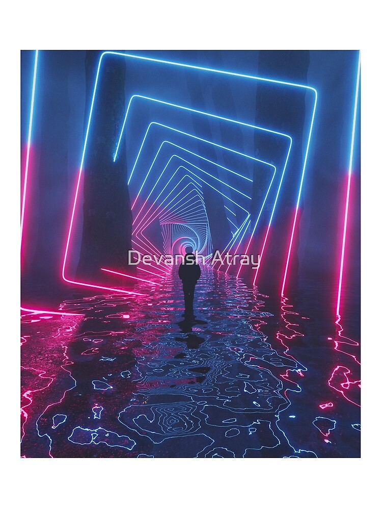Thumbnail 3 of 3, Scarf, Sublime Projection designed and sold by 3devansh.
