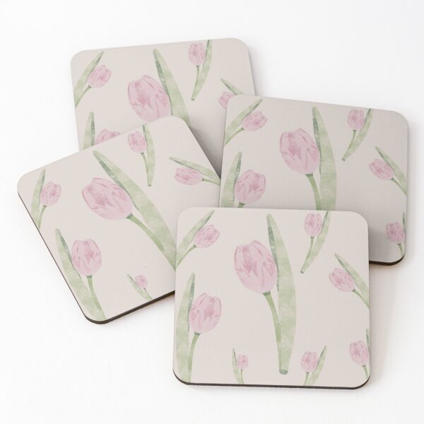 Item preview, Watercolor Pink Tulips Pattern designed and sold by livvyhandmade.