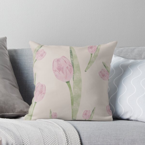 Item preview, Watercolor Pink Tulips Pattern designed and sold by livvyhandmade.