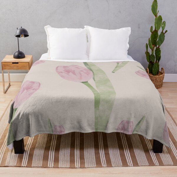 Item preview, Watercolor Pink Tulips Pattern designed and sold by livvyhandmade.