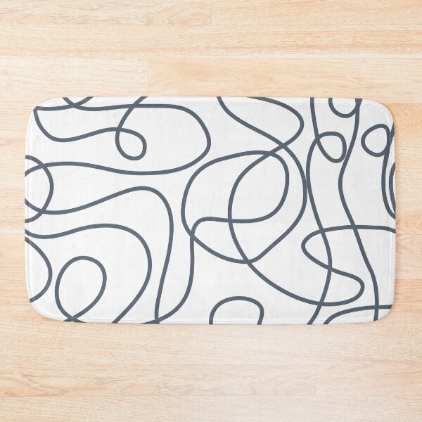 Item preview, Doodle Line Art Pattern | Blue-Gray on White designed and sold by itsjensworld.