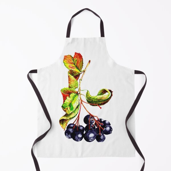 Item preview, impressive watercolor of chokeberry berries with leaves designed and sold by AsyaTury.