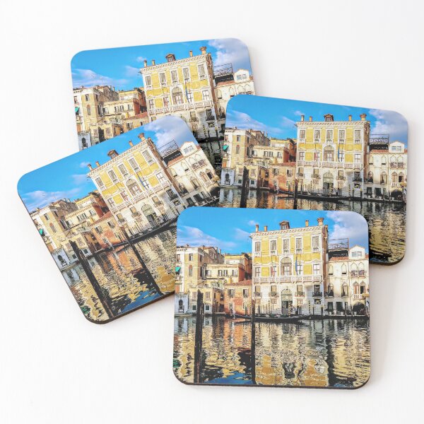 Item preview, Yellow Houses Reflected in the  Grand Canal Venice designed and sold by threeblackdots.