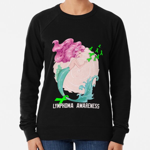 mermaid supports lymphoma awareness Lightweight Sweatshirt