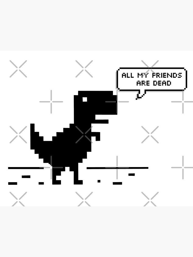 Google Offline Dinosaur Game Art Print for Sale by DannyAndCo