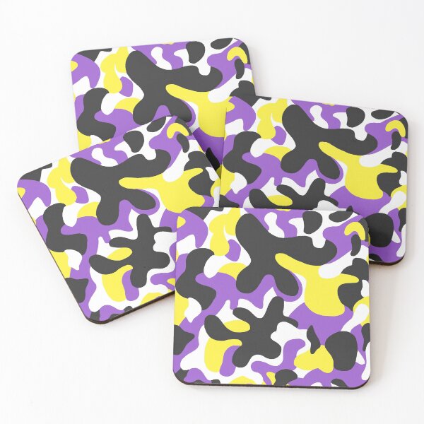 Item preview, Purple & Yellow camouflage designed and sold by BobaPuma.