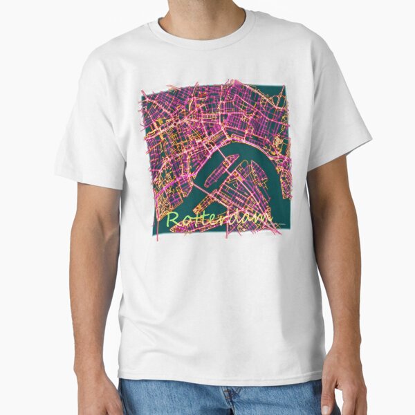 Item preview, Neon Roads of Rotterdam designed and sold by Data-Driven Map Designs.