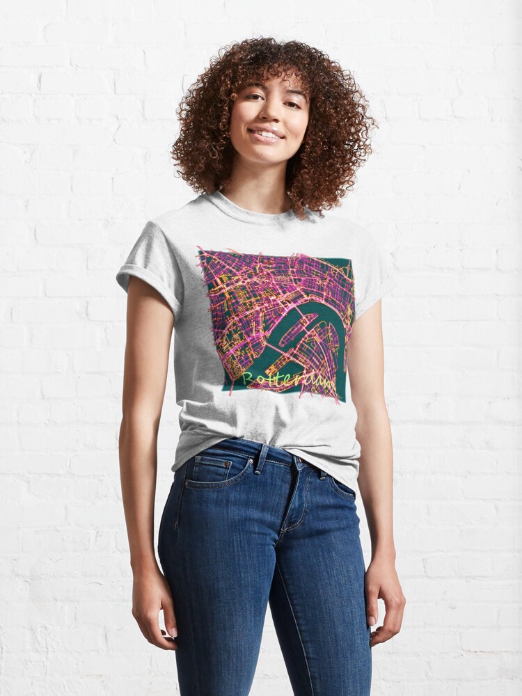 Alternate view of Neon Roads of Rotterdam Classic T-Shirt