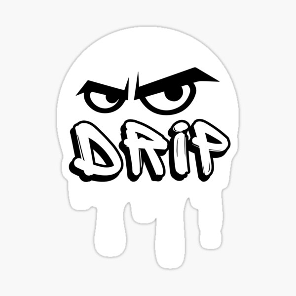 "drip emoji eyes design merch" Sticker for Sale by krazymerch Redbubble