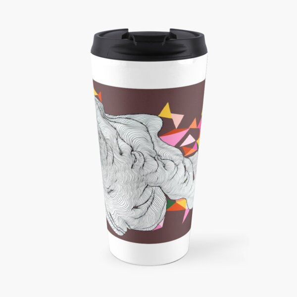 Clouds - Maroon Travel Mug