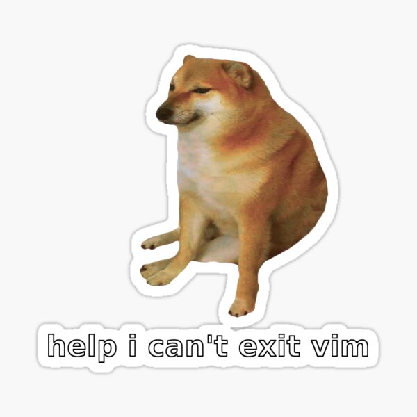 help i can't exit vim Sticker