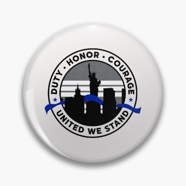 Item preview, Back Police Blue Line Duty Honor Courage United Statue Liberty Lady New York USA US Gift designed and sold by TheAplus.