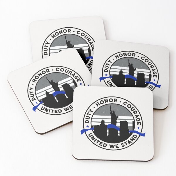 Item preview, Back Police Blue Line Duty Honor Courage United Statue Liberty Lady New York USA US Gift designed and sold by TheAplus.