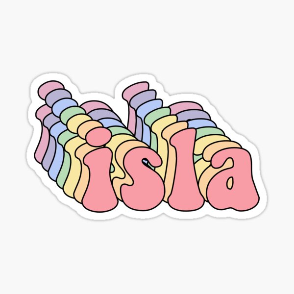 “isla name sticker” Sticker for Sale by youtubemugs | Redbubble