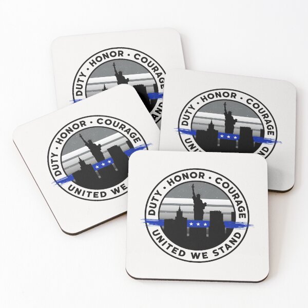 Item preview, Back Police Blue Band Line Duty Honor Courage United Statue Liberty Lady New York USA US Gift designed and sold by TheAplus.