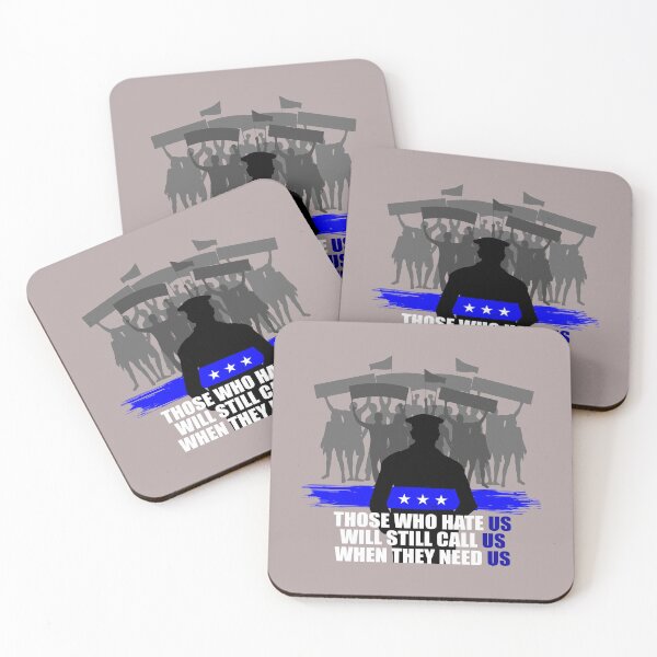 Item preview, Back Police Blue Band Line Officer Cop Sheriff Clashes Portestants USA US Gift designed and sold by TheAplus.