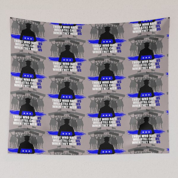 Item preview, Back Police Blue Band Line Officer Cop Sheriff Clashes Portestants USA US Gift designed and sold by TheAplus.