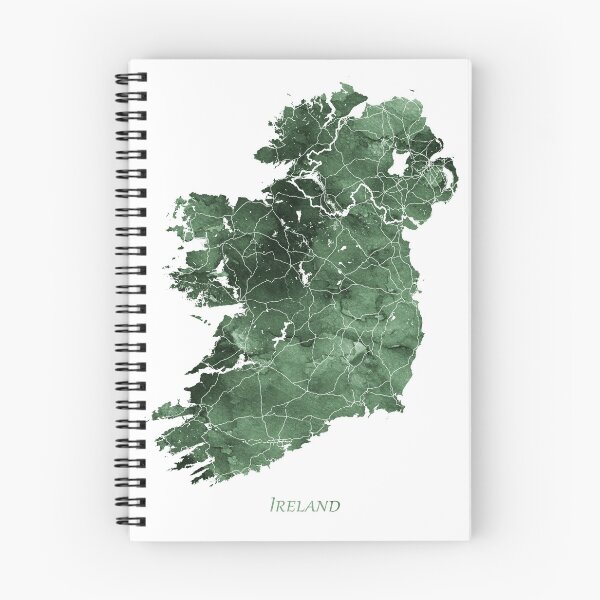 Item preview, Ireland Map Green Watercolor by Zouzounio Art designed and sold by zouzounioart.
