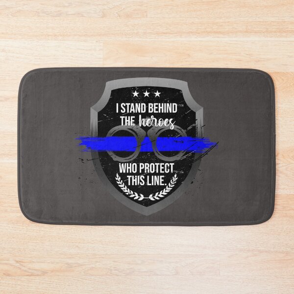 Item preview, Back Police Blue Band Line Officer Cop Badge Handcuffs Protect Hero USA US Gift designed and sold by TheAplus.