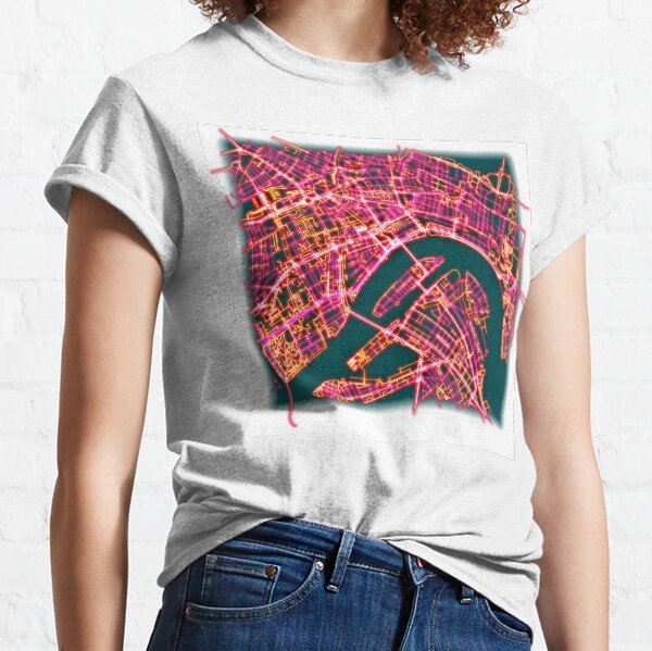 Neon Roads of Rotterdam (without text) Classic T-Shirt