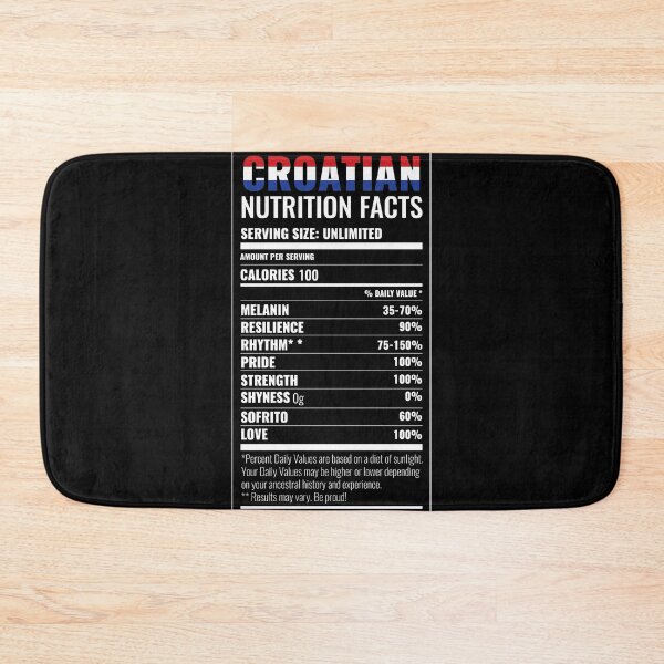 Item preview, Nutrition facts Croatia gift idea Croatian designed and sold by Nessshirts.