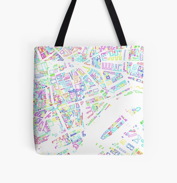 Rotterdam Colour Pencil Style All Over Print Tote Bag