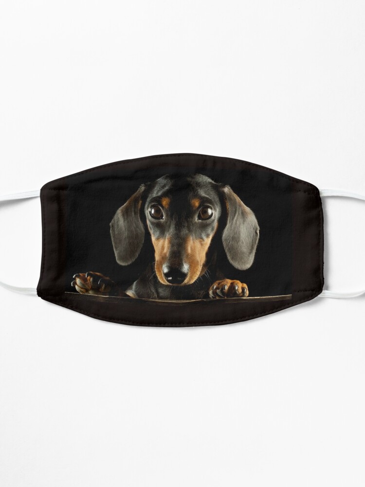 Alternate view of Dachshund Dog photo portrait Mask