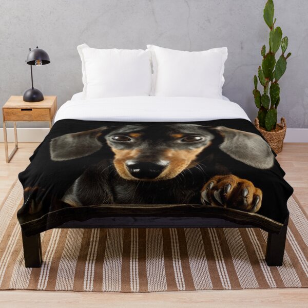 Dachshund Dog photo portrait Throw Blanket