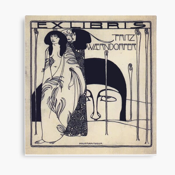 Item preview, Koloman Moser Exlibris Fritz Waerndorfer ca1903 designed and sold by wetdryvac.