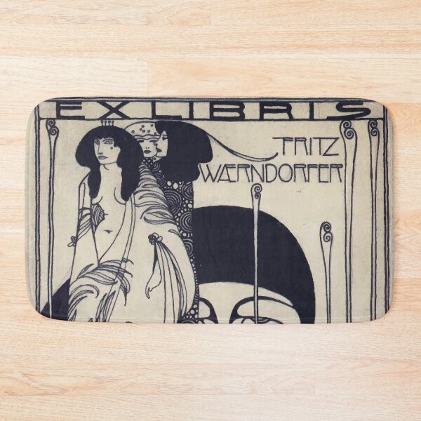 Item preview, Koloman Moser Exlibris Fritz Waerndorfer ca1903 designed and sold by wetdryvac.