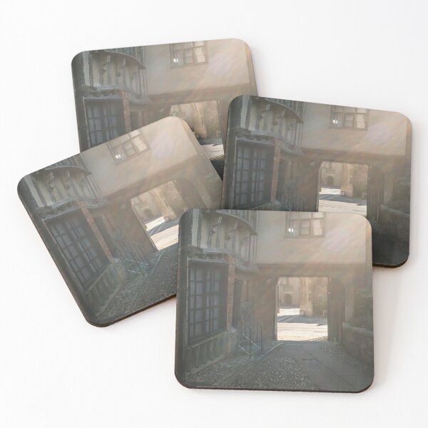 Item preview, Medieval courtyard in Norwich bathed in sunlight designed and sold by yackers1.