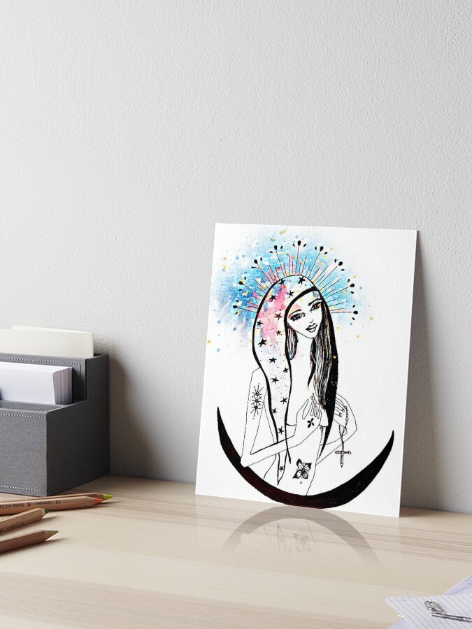 Thumbnail 1 of 2, Art Board Print, La Virgen de Guadalupe designed and sold by lesinfin.