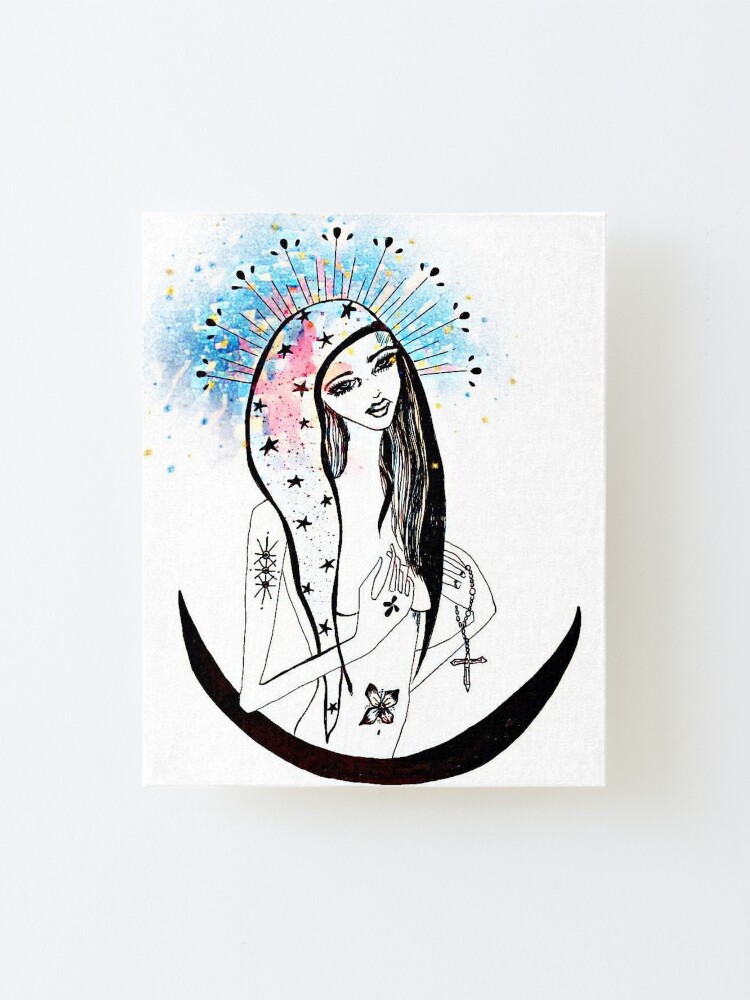 Alternate view of La Virgen de Guadalupe Mounted Print