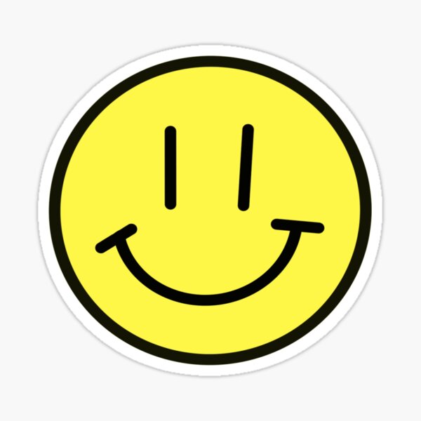 Smiley Face Yellow Sticker For Sale By Iluvjustin Redbubble