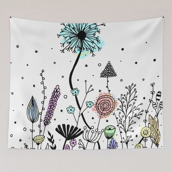 Item preview, Beautiful Hand Drawn Flowers Doodles designed and sold by KarlaHR.